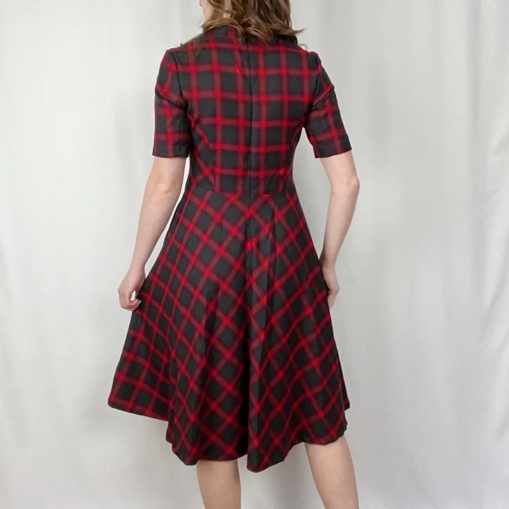 Vintage Pendleton Plaid Midi Dress Blazer Set Tartan Christmas Party Holiday - 6 - Picture 5 of 11